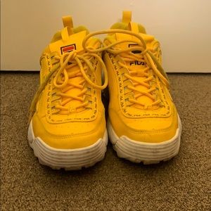 Yellow Fila Disruptors sz:9